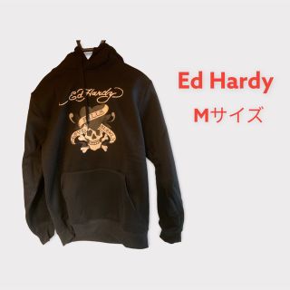 エドハーディー(Ed Hardy)のエドハーディー　 デカロゴ プルオーバー パーカー ブラック Mサイズ(パーカー)