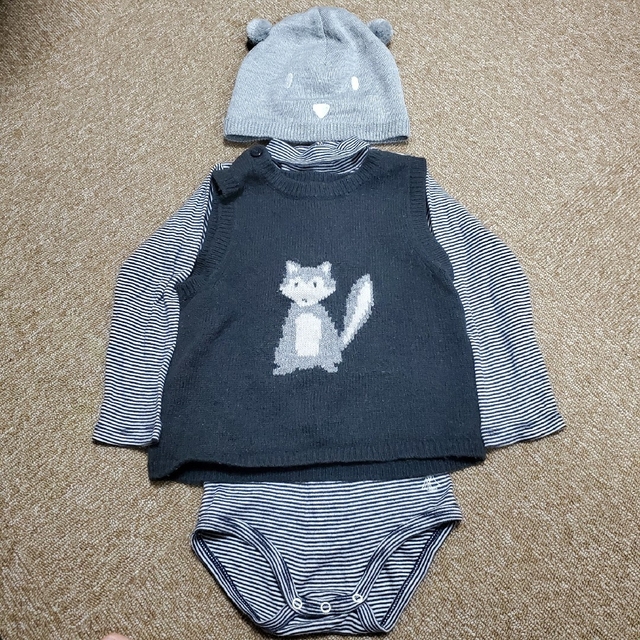 国産】 PETIT BATEAU - プチバトー ロンパース カバーオール ベスト 帽子 3点セット 肌着+下着 - www.hausmann.com