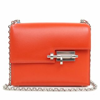 エルメス(Hermes)のエルメス ヴェルー チェーン ミニ ショルダーバッグ ヴォータデラクト レザー ルージュクー レッド 赤 D刻印 HERMES（未使用　展示品）(ショルダーバッグ)