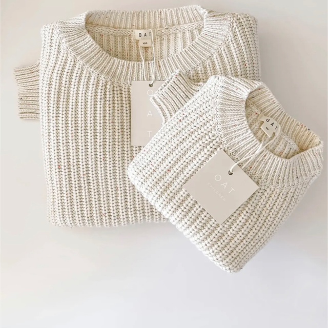 こどもビームス(コドモビームス)のOAT  Sprinkle Knit Chunky Sweater  試着のみ キッズ/ベビー/マタニティのキッズ服男の子用(90cm~)(ニット)の商品写真