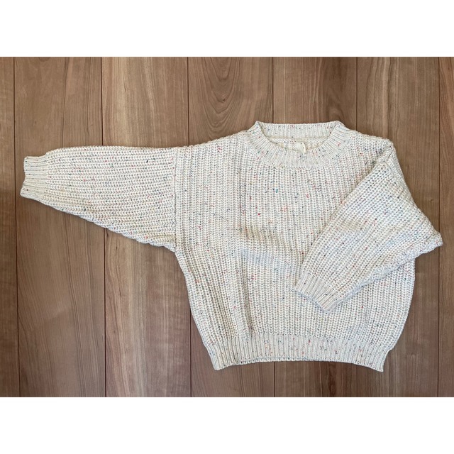 こどもビームス(コドモビームス)のOAT  Sprinkle Knit Chunky Sweater  試着のみ キッズ/ベビー/マタニティのキッズ服男の子用(90cm~)(ニット)の商品写真