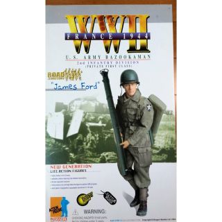 ドラゴン(DRAGON)の新品未開封1/6フィギアドラゴン1944WWⅡフランス戦線USバズーカ兵(ミリタリー)