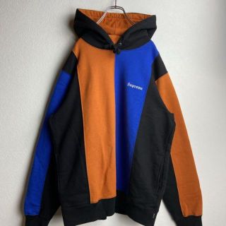 人気トリコロール】SupremeSweatshirt 18fw刺繍ロゴ古着M-