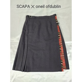 オニールオブダブリン(O'NEIL of DUBLIN)の美品(38) scape×oneil of dublin 巻きスカート(ひざ丈スカート)