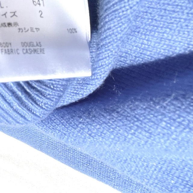 theory(セオリー)のカシミヤ ロング ニット セーター ブルー 上質 Vネック カシミヤ100 高級 レディースのトップス(ニット/セーター)の商品写真