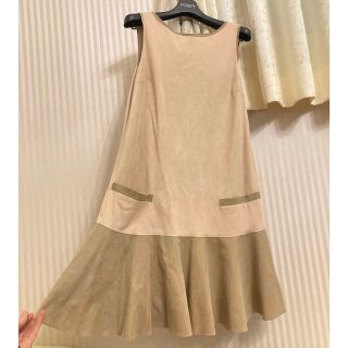 フォクシー(FOXEY) ひざ丈ワンピース(レディース)(スエード)の通販