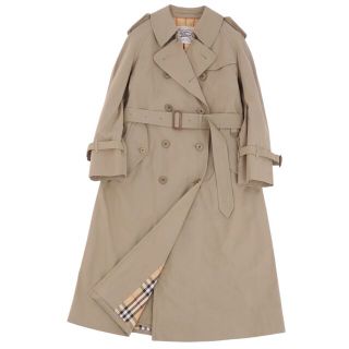 バーバリー(BURBERRY)の極美品 Vintage バーバリー Burberrys コート トレンチコート コットン100％ 裏チェック アウター レディース L カーキ(トレンチコート)