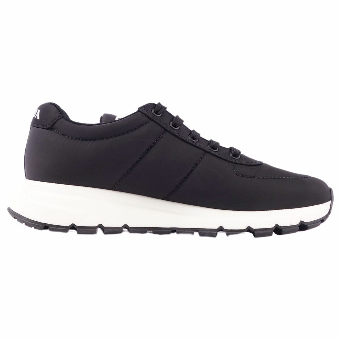プラダ PRADA スニーカー ローカット レースアップ ナイロン ロゴ柄 シューズ メンズ 6.5(25.5cm相当) ブラック プラダ PRADA スニーカー ローカット レースアップ ナイロン ロゴ柄 シューズ メンズ 6.5(25.5cm相当) ブラック