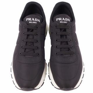 プラダ　PRADA ローカットスニーカー　スエード　グレー　US5.5