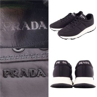 プラダ　PRADA ローカットスニーカー　スエード　グレー　US5.5