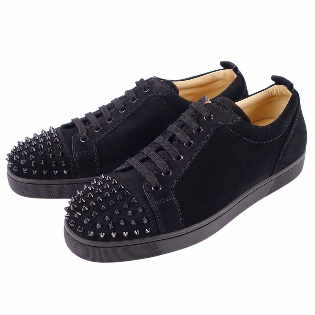 Christian Louboutin(クリスチャンルブタン)の未使用 クリスチャンルブタン Christian Louboutin スニーカー ローカット LOUIS JUNIOR SPIKES スタッズ スウェードレザー シューズ メンズ 43.5(28.5cm相当) ブラック メンズの靴/シューズ(スニーカー)の商品写真