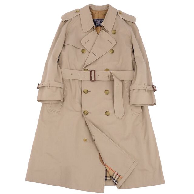 BURBERRY(バーバリー)の極美品 Vintage バーバリー Burberrys コート トレンチコート メンズ 英国製 コットン ライナー アウター 古着 48(M相当) ベージュ メンズのジャケット/アウター(トレンチコート)の商品写真