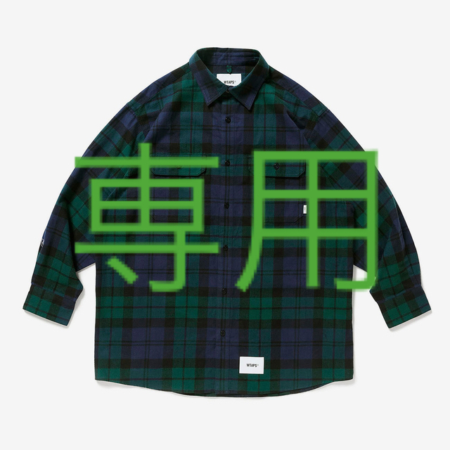 新品 Wtaps Deck LS Flannel Green L