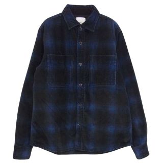 ロンハーマン(Ron Herman)のRon Herman ロンハーマン CORD CHECK SHIRT 中綿 キルティング チェック シャツ ジャケット ネイビー系 S【中古】(その他)