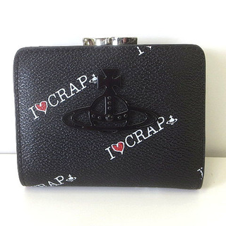 ヴィヴィアンウエストウッド(Vivienne Westwood)のヴィヴィアンウエストウッド  財布 二つ折り がま口 オーブ ANNIE 黒(財布)