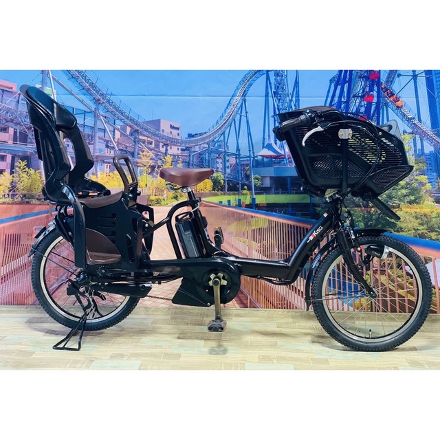 ☆➁ 4761子供乗せ電動自転車ヤマハ3人乗り新品20インチ良好バッテリー