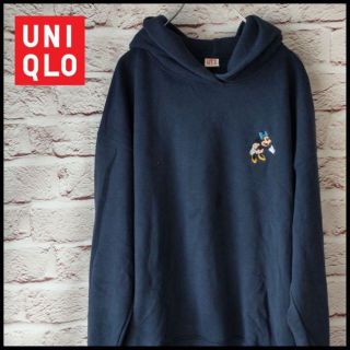 ユニクロ(UNIQLO)のUT　パーカー　ミニーマウス　刺繍　ディズニー　レディース【L】(パーカー)