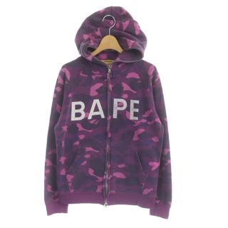 アベイシングエイプ(A BATHING APE)のアベイシングエイプ スウェットパーカー ジップアップ サルカモ 総柄 TALL(パーカー)