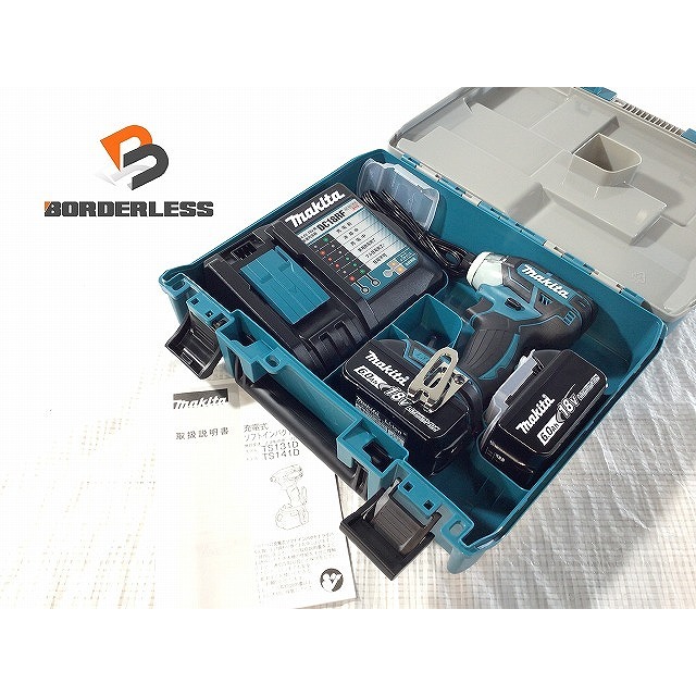 ☆未使用品☆makita マキタ 18V 充電式ソフトインパクトドライバ TS141DRGX バッテリー2個(18V 6.0Ah) 充電器 ケース付き 65954