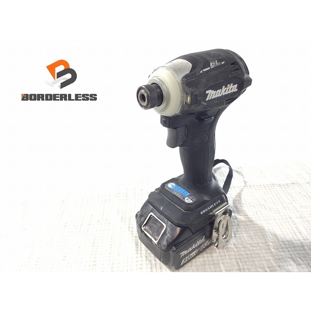 ☆品☆makita マキタ 18V 充電式インパクトドライバ TD172D 黒/ブラック 5.0Ahバッテリー1個(BL1850B)付 66047バイク