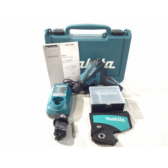 ☆未使用品☆ makita マキタ 10.8V 充電式 ドライバドリル DF330DWX バッテリー2個 充電器付 66065 2