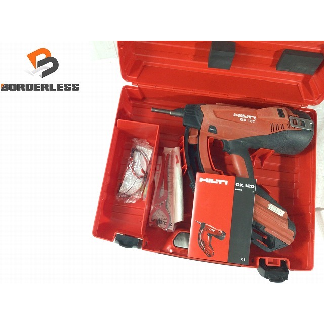 ☆品☆HILTI ヒルティ ガス式鋲打ち機 GX120 ケース付 ガス式鋲打機 ガスネイラー ガス銃 軽天 65766