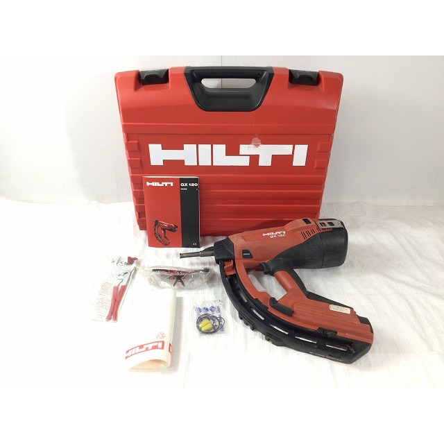 ☆品☆HILTI ヒルティ ガス式鋲打ち機 GX120 ケース付 ガス式鋲打機 ガスネイラー ガス銃 軽天 65766