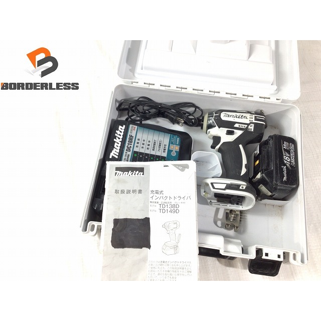☆中古品☆makita マキタ 18V 充電式インパクトドライバ TD149D ☆中古品☆makita マキタ 18V 充電式インパクトドライバ TD149D