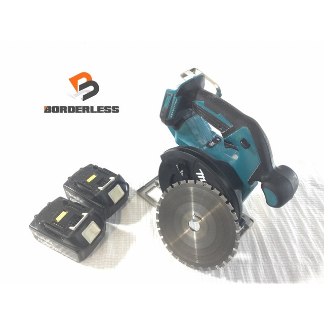 ☆比較的綺麗☆makita マキタ 18V 150mm 充電式チップソーカッタ CS551D 6.0Ahバッテリー2個(BL1860B)付 チップソーカッター 66046バイク