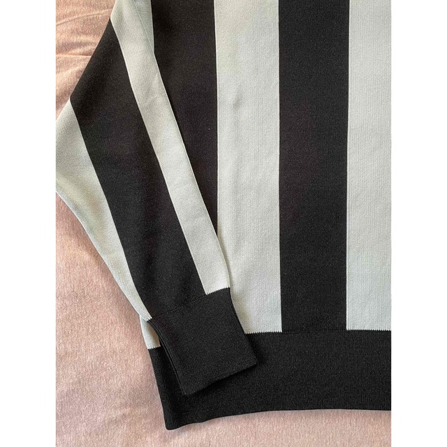 日本製/今治産 S新品 AMI Paris ストライプ オーバーサイズ ニット