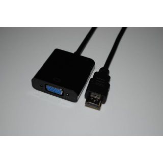 HDMI to VGA 変換 アダプタ ブラック 20cm(ディスプレイ)