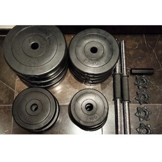 ダンベル 可変式 バーベル 20kg×2 40kg(トレーニング用品)