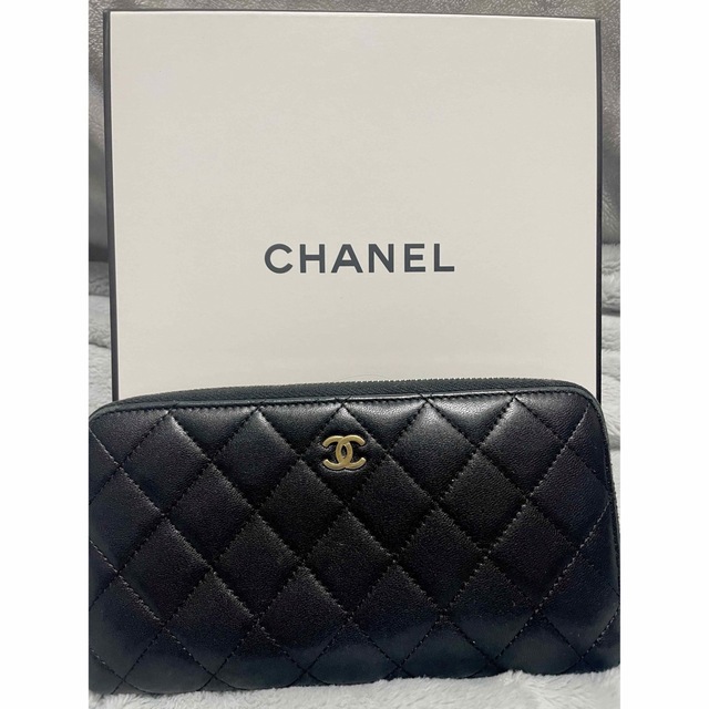 ファッション小物CHANEL  ラウンドファスナー 長財布 マトラッセ