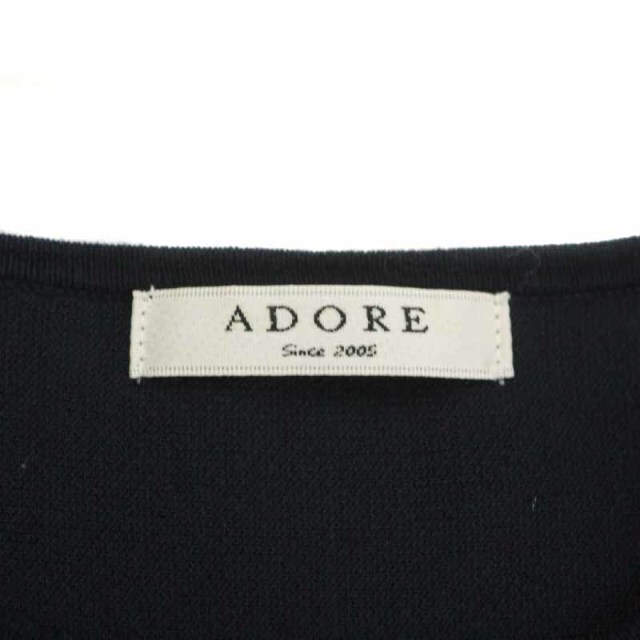 ADORE - アドーア ADORE ニット フレアスリーブ 五分袖 38 M 紺の通販