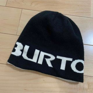 バートン(BURTON)の【最安値】BURTON♡ニット帽 黒×白 フリーサイズ メンズ レディース(ニット帽/ビーニー)