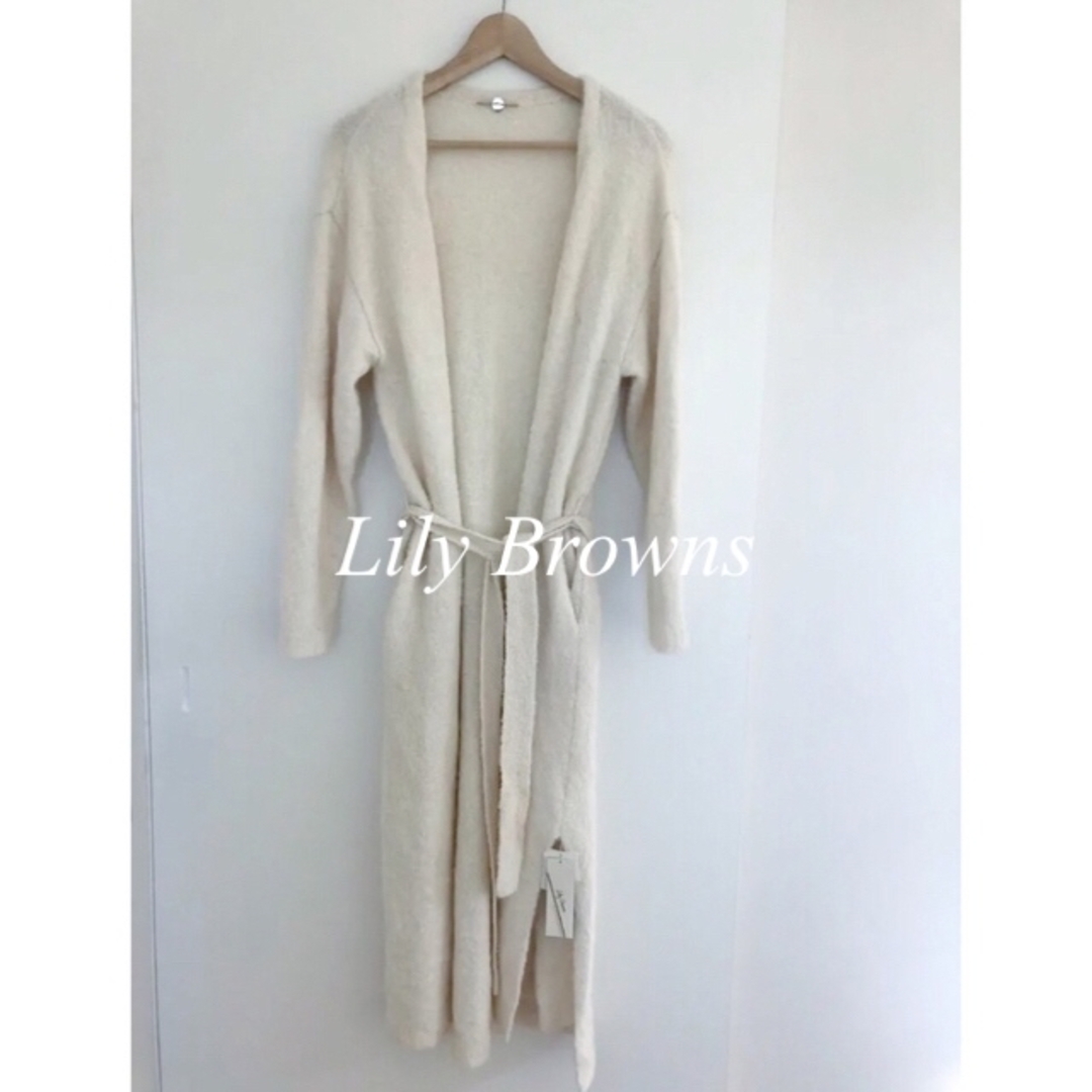 Lily Brown(リリーブラウン)の限定SALE🦢【新品】lily brown  アルパカ　ニットカーディガン レディースのトップス(カーディガン)の商品写真