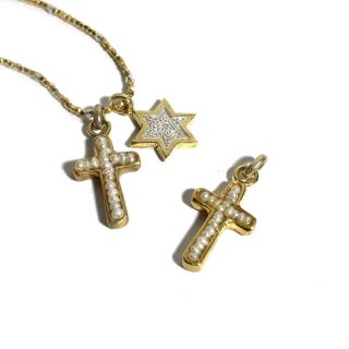 nanan bijouxxx ナナンビジューPearl cross charm(ネックレス)