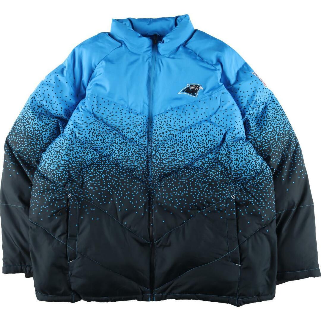 Reebok(リーボック)の古着 リーボック Reebok NFL CAROLINA PANTHERS カロライナパンサーズ 中綿ジャケット メンズXXL /eaa310714 メンズのジャケット/アウター(ダウンジャケット)の商品写真