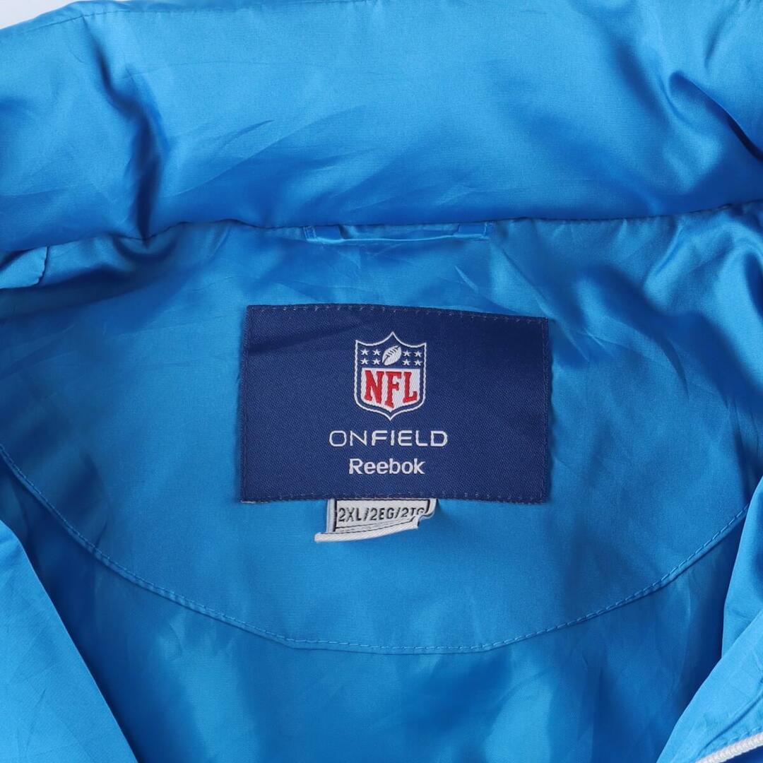 Reebok(リーボック)の古着 リーボック Reebok NFL CAROLINA PANTHERS カロライナパンサーズ 中綿ジャケット メンズXXL /eaa310714 メンズのジャケット/アウター(ダウンジャケット)の商品写真