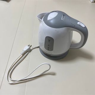 ケトル　ホワイト　グレー　一人暮らし　コンパクト(電気ケトル)