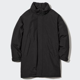 新品　ユニクロ　防風パデッドコート XL black