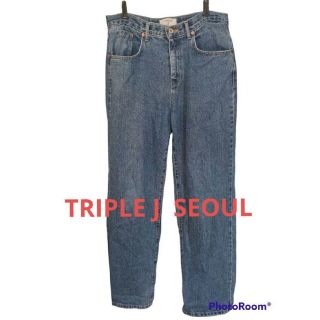 TRIPLE J  SEOUL　デニム　ジーンズ　ワイド　デニムワイドパンツ(デニム/ジーンズ)