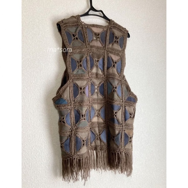 DEPT(デプト)のvintage leather fringe best gilet レディースのトップス(ベスト/ジレ)の商品写真