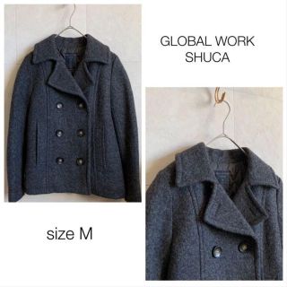 シュカグローバルワーク(shuca GLOBALWORK)のGLOBAL WORK SHUCA ダークグレー Pコート ピーコート(ピーコート)