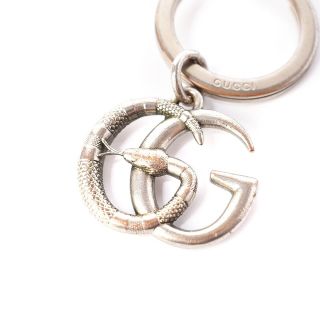 Gucci - GUCCI ダブルG キーリング キーチェーン スネークモチーフ 蛇