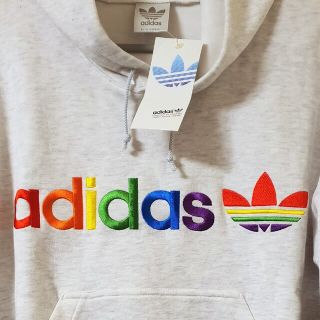 アディダス(adidas)のアディダス オリジナルス デッドストック 90s前半 パーカー Ｍ ロゴ刺繍(パーカー)