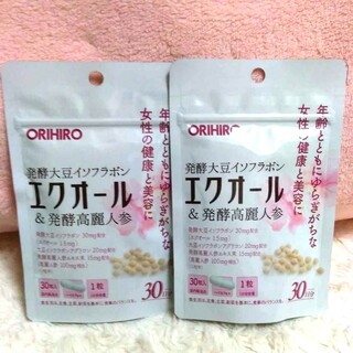 2個 エクオール&発酵高麗人参 大豆イソフラボン オリヒロ ORIHIRO