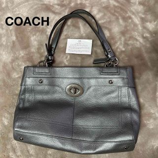 コーチ(COACH)のコーチ　COACH バック【美品】メタリックレザー(トートバッグ)