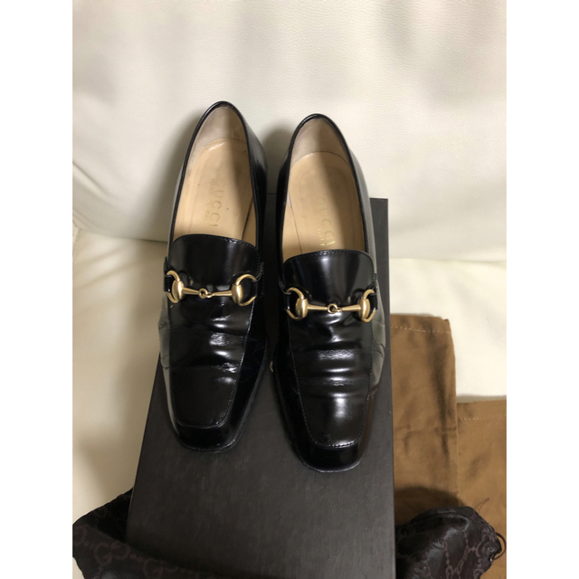 GUCCI グッチ イタリア製 ホースビットローファー レザー ブラック 36