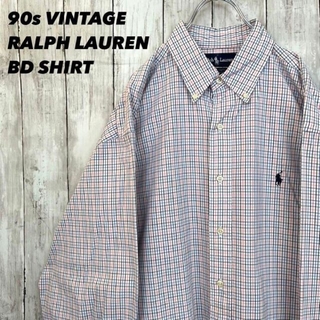 ラルフローレン(Ralph Lauren)の90sヴィンテージ古着ラルフローレンポロ刺繍長袖オックスタッターソールBDシャツ(シャツ)